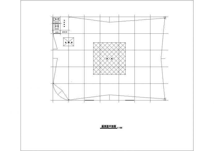 7600平米左右4层框架结构商业综合楼平立面设计CAD图纸_图1