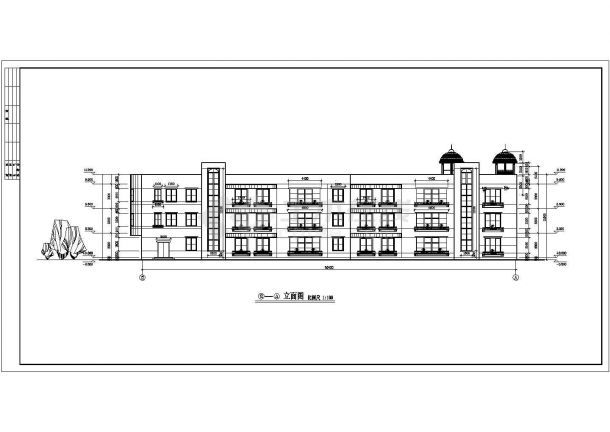 某幼儿园三层砖混结构教学楼设计cad全套建筑施工图（含设计说明）-图一