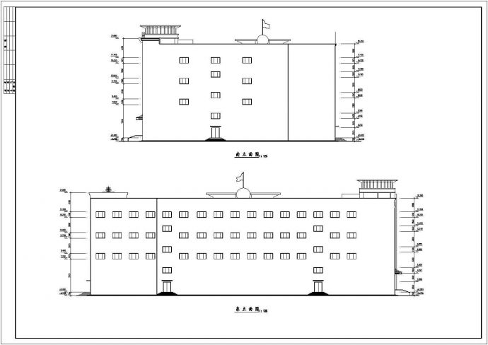 7900平米左右4层框架结构百货商场全套建筑设计CAD图纸_图1