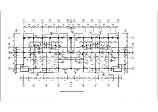 济南市某商业街7层框架结构商住楼平立剖面设计CAD图纸（底层商铺）-图一