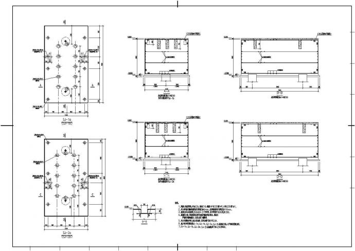 某框架结构电控楼CAD设计详细大样施工图_图1