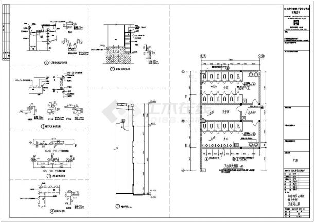某安东园厂房CAD全套设计大样施工图纸-图二