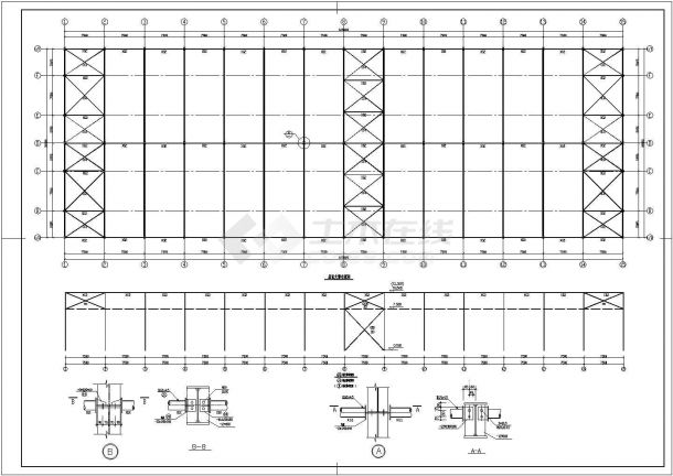 某公司仓库钢结构CAD设计详细施工图-图二