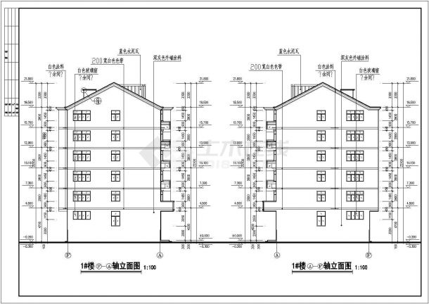 某带阁楼住宅建筑CAD设计大样施工图-图一