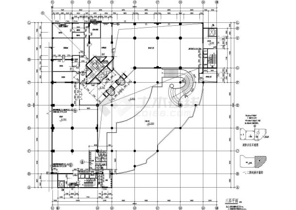 1.4万平米16层框架结构星级酒店全套平立剖面设计CAD图纸-图一