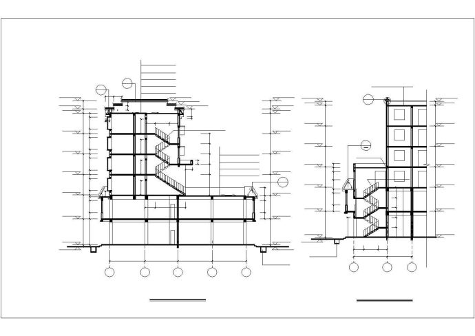 临街5600平米左右六层砖混结构商住楼建筑设计CAD图纸（1-2层商用）_图1