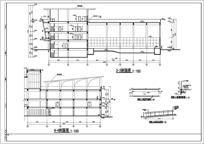 某地小区会所建筑施工参考CAD详图_图1