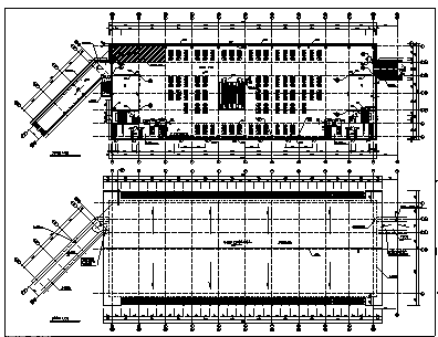 机场航站楼设计_某市二层带夹层机场航站楼建筑施工cad图(含效果图)-图二