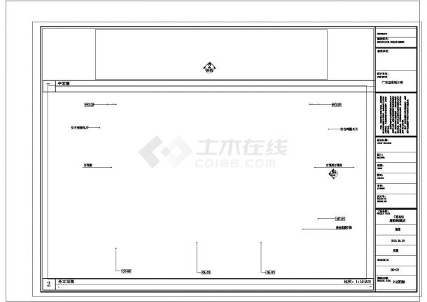 某寿司店建筑平剖面图-图一