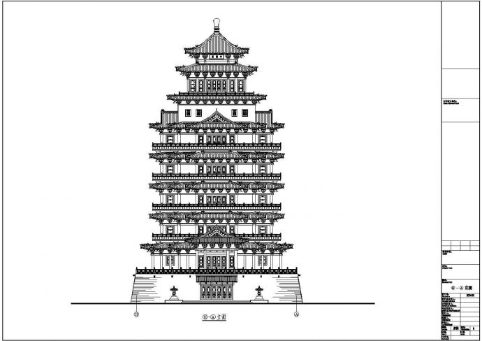 某地高层塔式建筑CAD布置图_图1