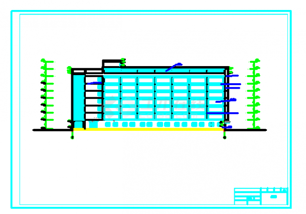 面积8400㎡8层综合办公楼建筑施工图（含计算书，建筑、结构图，施组）-图一