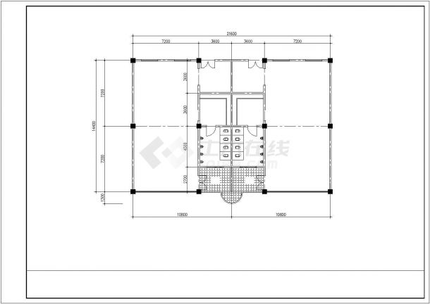深圳市广富花园西区3900平3层框架结构社区幼儿园平立面设计CAD图纸-图一