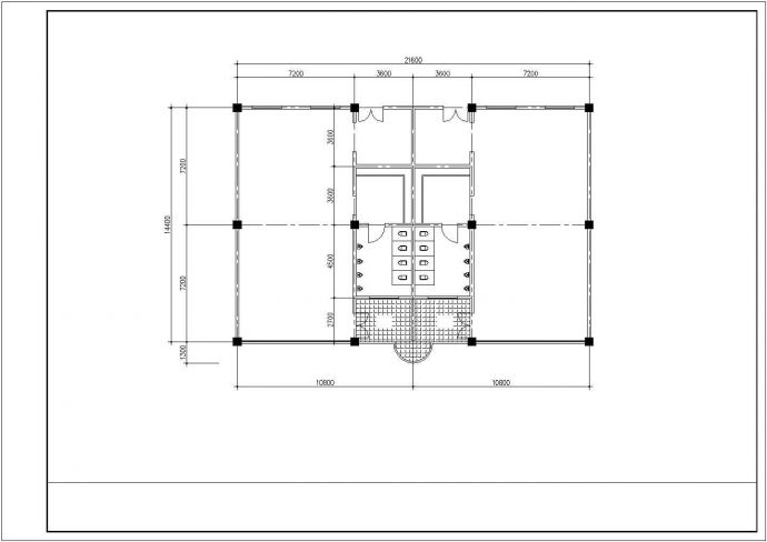 深圳市广富花园西区3900平3层框架结构社区幼儿园平立面设计CAD图纸_图1