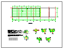 某工程汽车坡道钢结构雨棚节点设计施工图