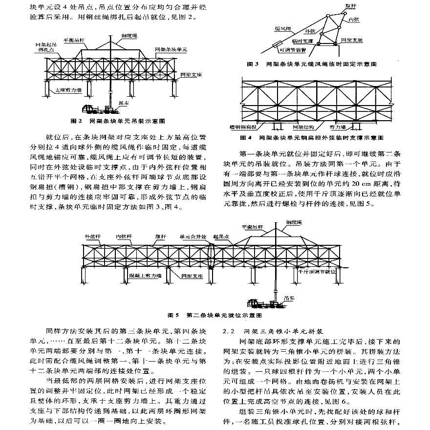 大跨度半球形网架施工方法-图二