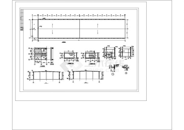 某钢结构厂房建筑cad设计全套施工图-图二
