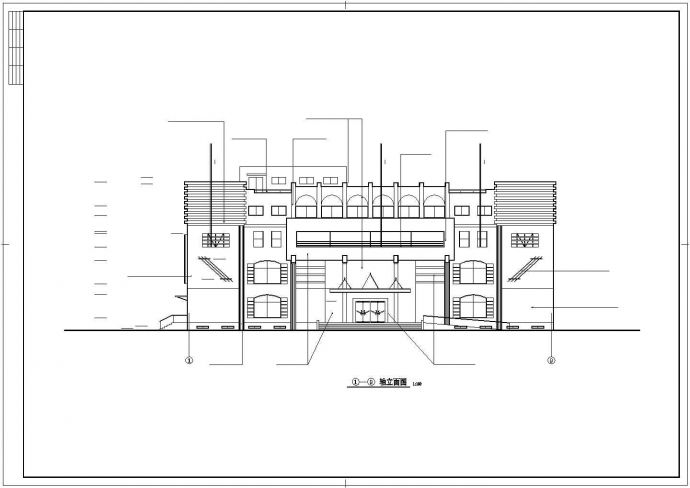 占地930平米4层框架结构百货商场建筑设计CAD图纸（含地下室）_图1