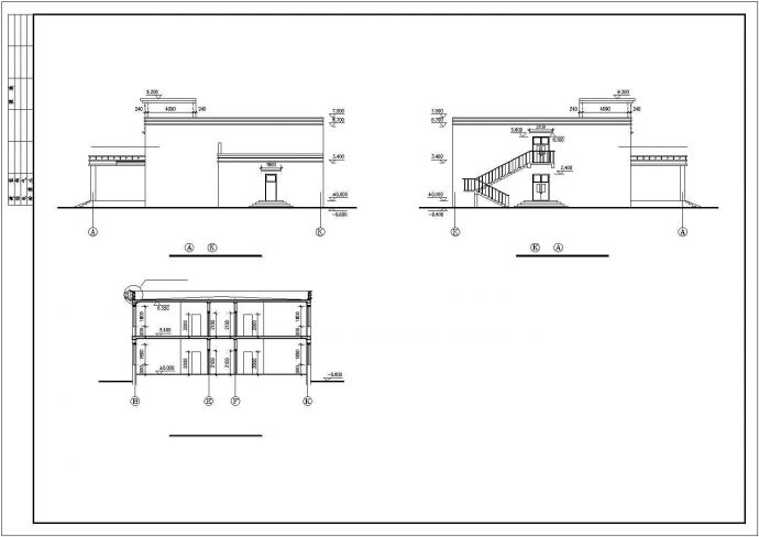 某商业街1680平米2层砖混结构休闲酒店全套建筑设计CAD图纸_图1
