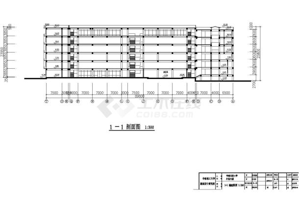 某大学北区教学新区规划与建筑方案CAD设计外语楼-图二