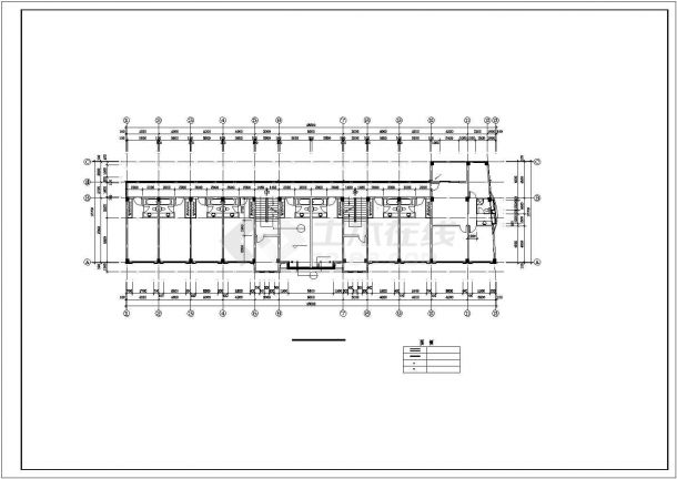 7100平米6层钢混框架结构职工宿舍楼全套建筑设计CAD图纸-图二