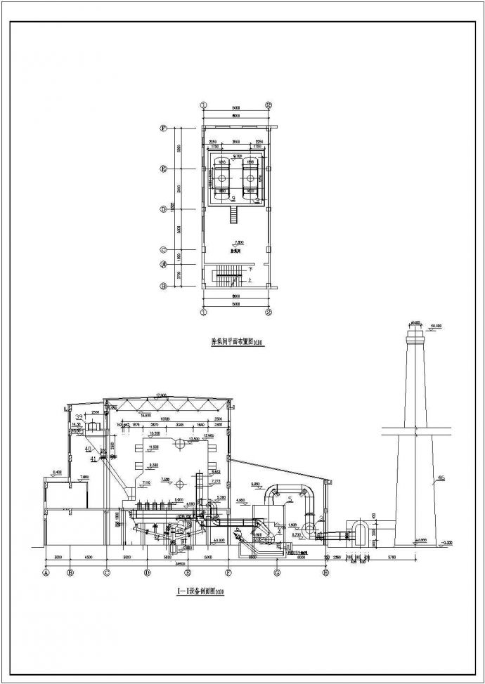 某市蒸汽锅炉建筑CAD详图_图1