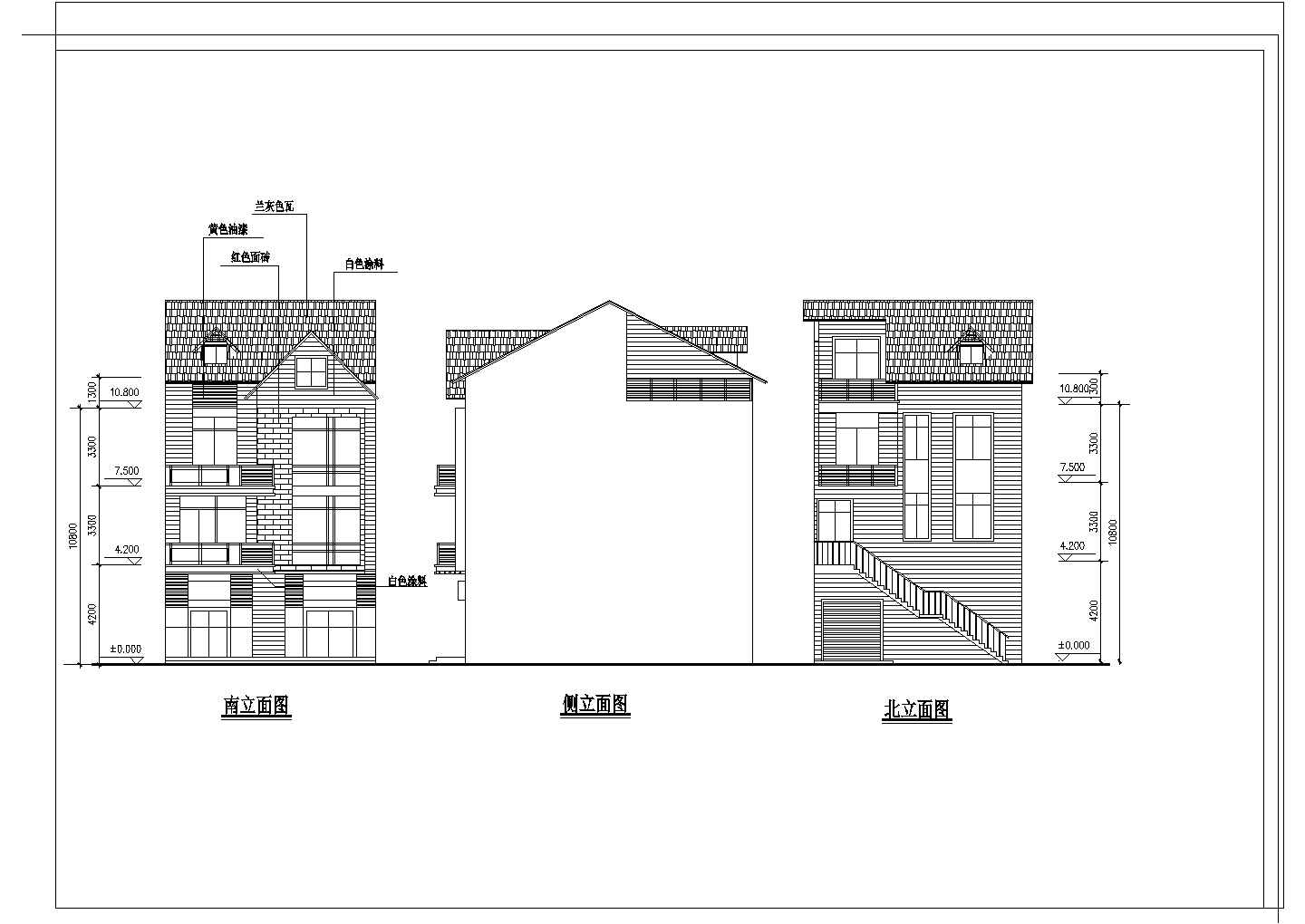 某欧式现代风格别墅住宅设计方案CAD图纸