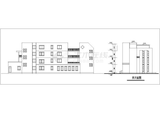 某长37.5米 宽11.7米 4层框架结构3班幼儿园设计cad全套建施图-图二