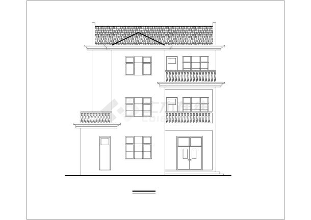 某中式多层农村住宅设计施工方案CAD图-图二