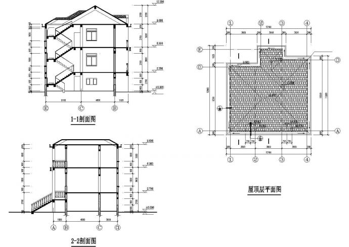 某中式多层农村农居房住宅设计施工方案CAD图_图1