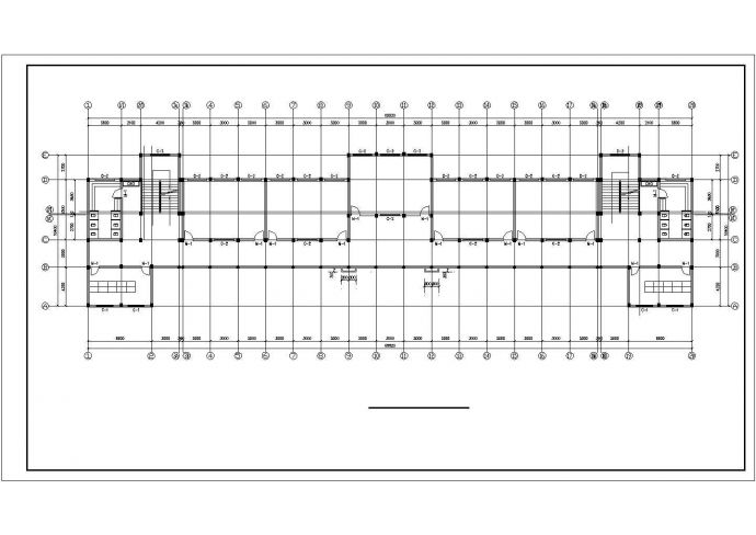 65x16米左右七层框架结构教学楼全套平面设计CAD图纸_图1