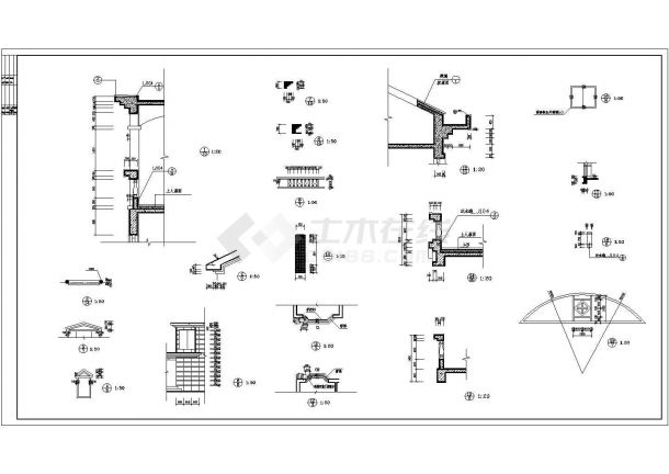 某碧水花园建筑CAD设计详细平面图-图二