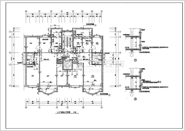 某华苑小区高层住宅楼全套建筑CAD施工图-图一