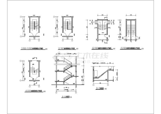 六层L型住宅三单元混合户型住宅楼全套建筑施工设计cad图纸(含大样图)-图一