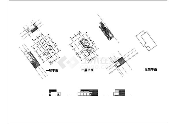 某新农村多层小学全套建筑设计施工方案CAD图-图一