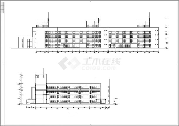 某社区私立小学教学楼建筑设计施工方案CAD图纸-图一