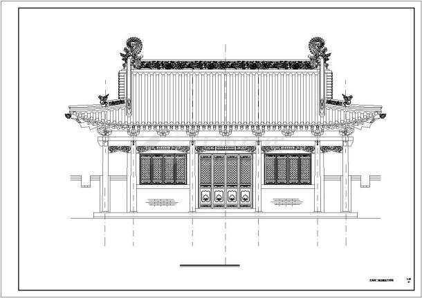 某地文昌阁古建筑旅游建筑群全图-图二