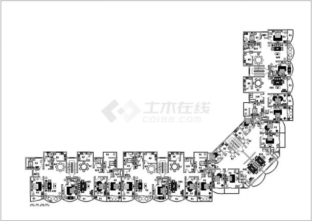 某临街住宅CAD全套设计施工完整平面图-图一