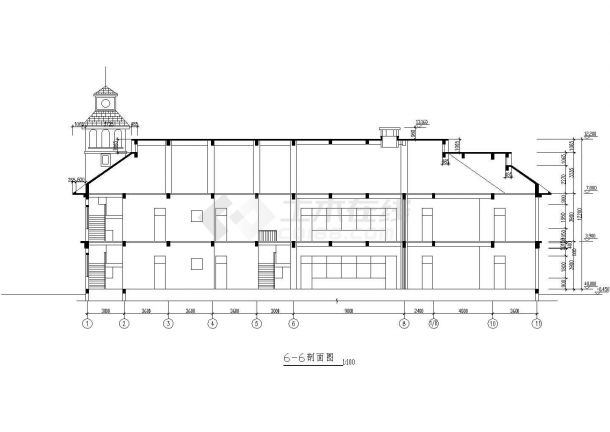 某山庄会馆全套CAD建筑施工设计平面图-图一