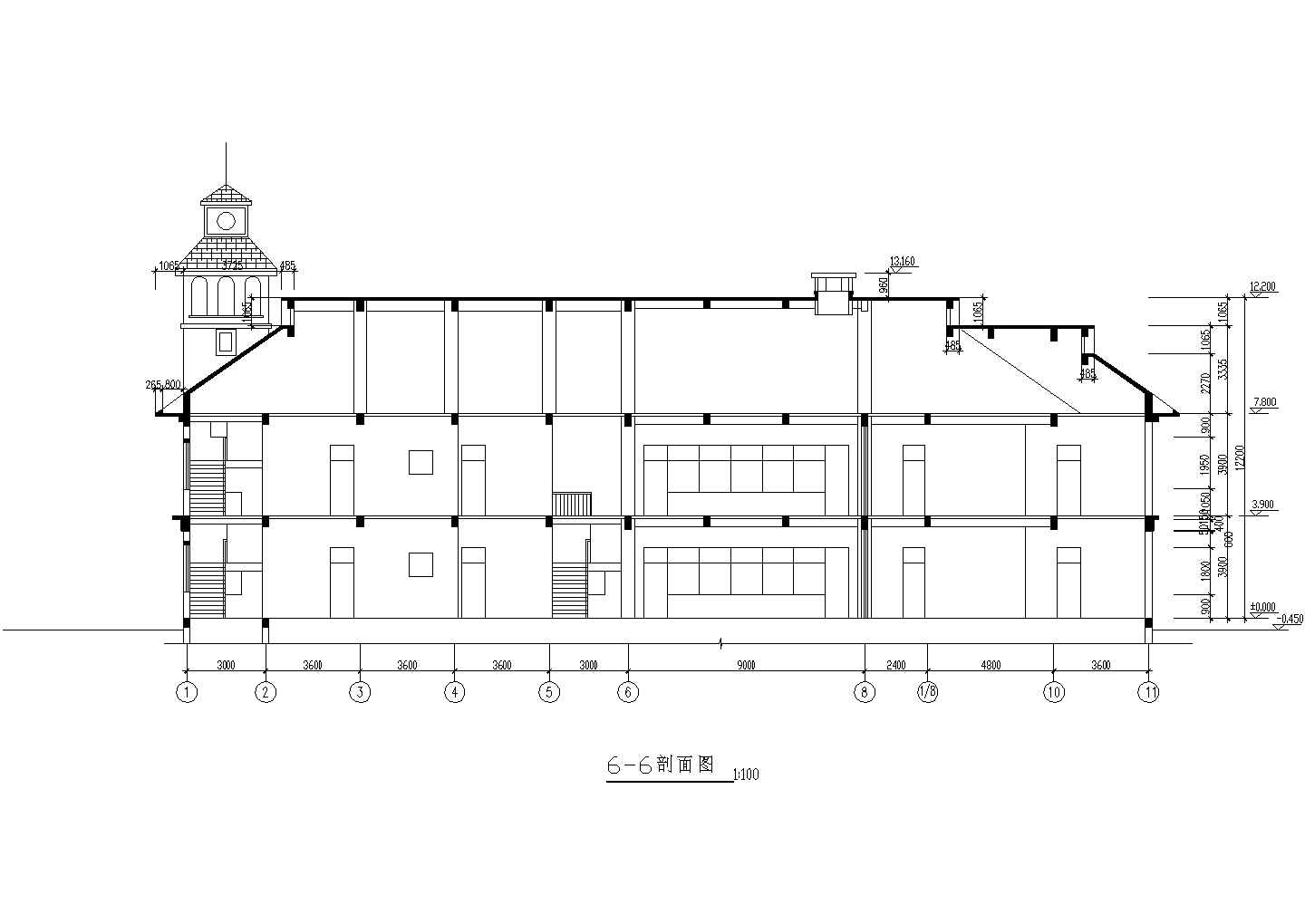 某山庄会馆全套CAD建筑施工设计平面图