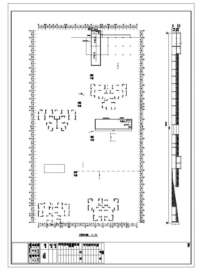 [日照]某小区地下车库建筑结构水暖电施工cad图纸_图1