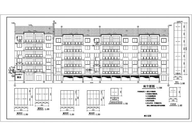 某新民花园住宅楼建筑CAD设计详细施工图-图二