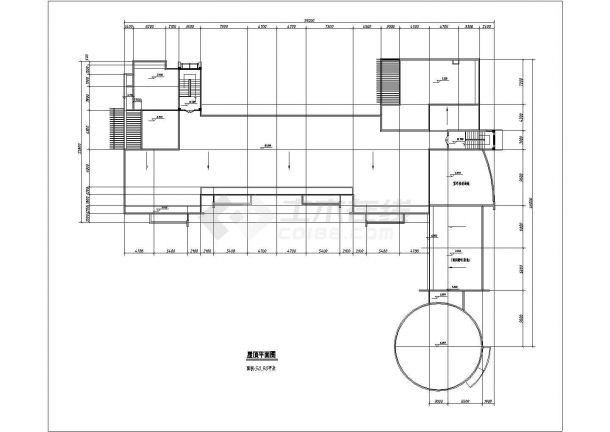 某3层2763.2平米12班幼儿园设计cad建筑平面图【含外观效果图】-图二