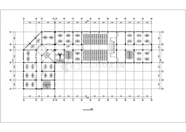 广州某公司4700平米左右五层框架结构办公楼全套建筑设计CAD图纸-图一