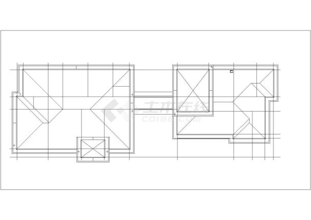 550平米2层框混结构单体别墅全套平立剖面设计CAD图纸-图一