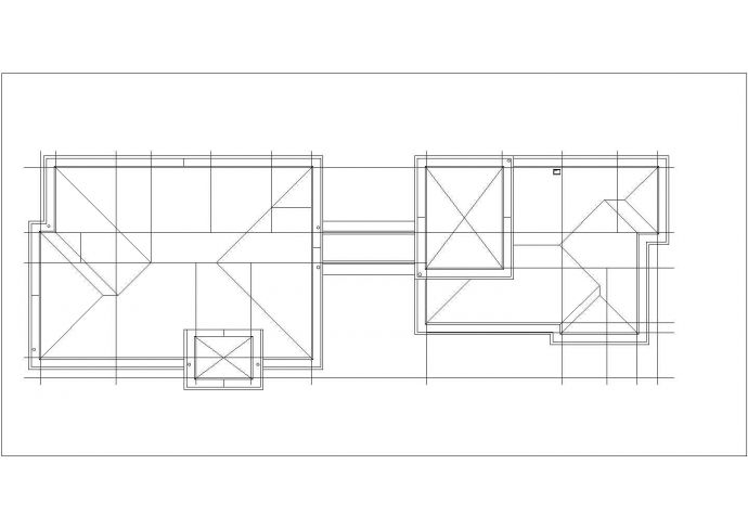 550平米2层框混结构单体别墅全套平立剖面设计CAD图纸_图1