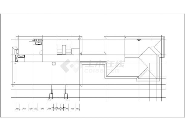 550平米2层框混结构单体别墅全套平立剖面设计CAD图纸-图二