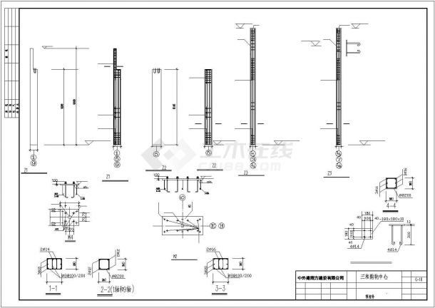 某商业街2200平米2层框架结构惠民商场平立剖面设计CAD图纸-图二