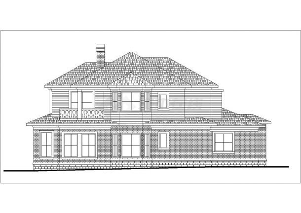 352平米2层框混结构独立别墅全套平立剖面设计CAD图纸（含车库层）-图一