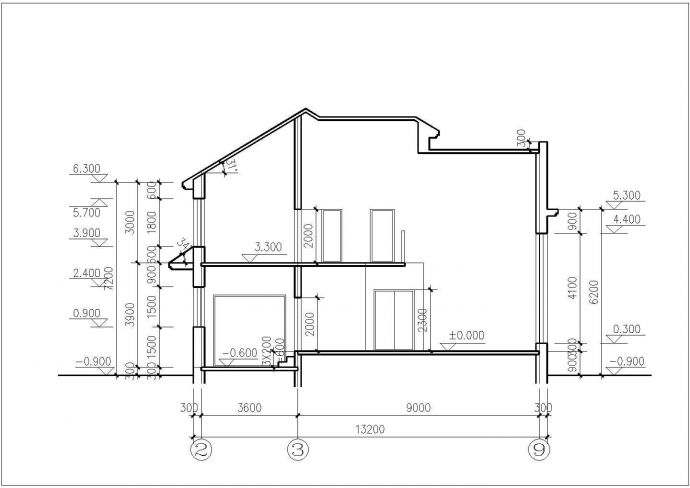 285平米左右2层混合结构单体别墅平立剖面设计CAD图纸（含效果图）_图1