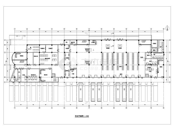 某三层汽车站建筑方案cad图纸-图一